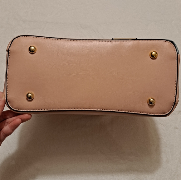 Jane Novo Pink Tan & Blue Colorblock Convertable Handbag Crossbody Bag - Picture 5 of 10